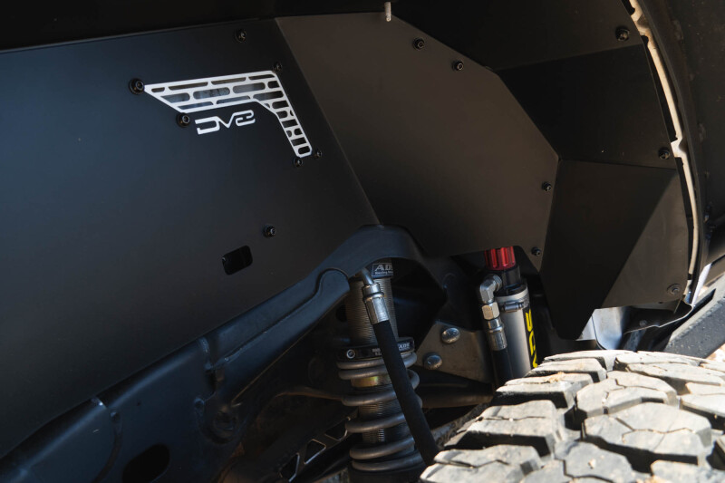 Ford Bronco Inner Fender Liners - Rear - DV8 Offroad - Aluminum - Satin Black - `21-`25